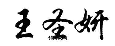 胡問遂王聖妍行書個性簽名怎么寫