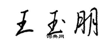 王正良王玉朋行書個性簽名怎么寫