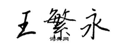 王正良王繁永行書個性簽名怎么寫