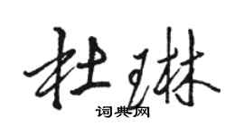 駱恆光杜琳行書個性簽名怎么寫