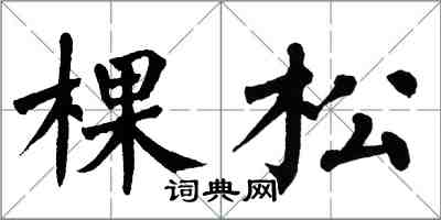 翁闓運棵松楷書怎么寫