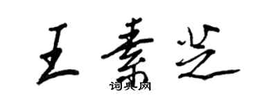 王正良王素芝行書個性簽名怎么寫