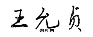 曾慶福王允貞行書個性簽名怎么寫