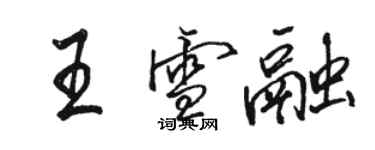 駱恆光王雪融行書個性簽名怎么寫