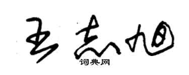 朱錫榮王志旭草書個性簽名怎么寫