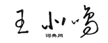 駱恆光王北鳴草書個性簽名怎么寫