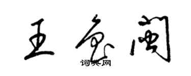 梁錦英王魯閩草書個性簽名怎么寫