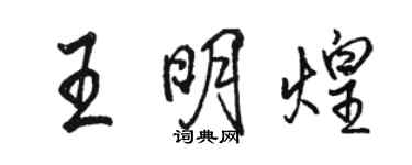 駱恆光王明煌行書個性簽名怎么寫
