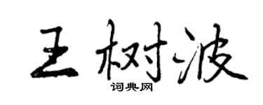 曾慶福王樹波行書個性簽名怎么寫