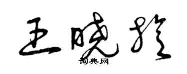 曾慶福王曉旋草書個性簽名怎么寫