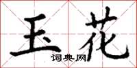 丁謙玉花楷書怎么寫