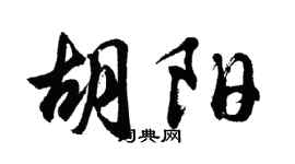 胡問遂胡陽行書個性簽名怎么寫