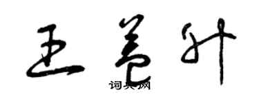 曾慶福王益升草書個性簽名怎么寫