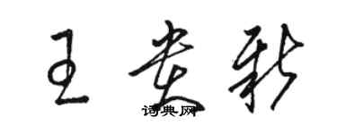 駱恆光王貴新草書個性簽名怎么寫