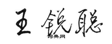 駱恆光王銳聰行書個性簽名怎么寫