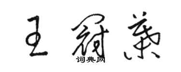 駱恆光王冠葉草書個性簽名怎么寫