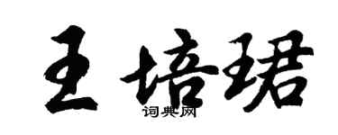 胡問遂王培珺行書個性簽名怎么寫