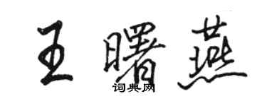 駱恆光王曙燕行書個性簽名怎么寫