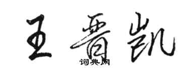 駱恆光王晉凱行書個性簽名怎么寫