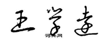 曾慶福王學遠草書個性簽名怎么寫