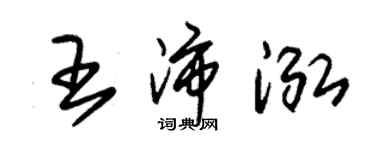 朱錫榮王沛泓草書個性簽名怎么寫