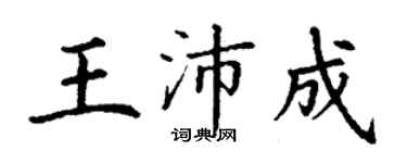 丁謙王沛成楷書個性簽名怎么寫