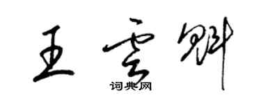 梁錦英王雲魁草書個性簽名怎么寫