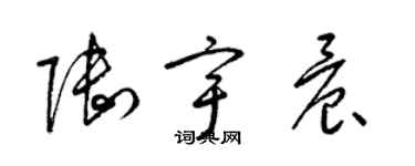 梁錦英陸宇晨草書個性簽名怎么寫