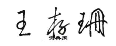 駱恆光王存珊草書個性簽名怎么寫