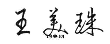 駱恆光王美珠行書個性簽名怎么寫