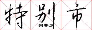 特別市怎么寫好看