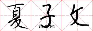 夏子文怎么寫好看