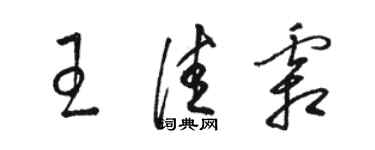 駱恆光王佳霜草書個性簽名怎么寫