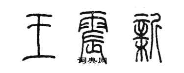 陳墨王震新篆書個性簽名怎么寫