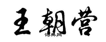 胡問遂王朝營行書個性簽名怎么寫