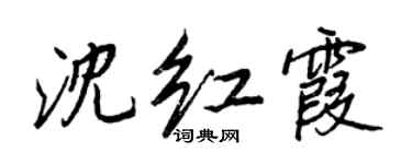 王正良沈紅霞行書個性簽名怎么寫