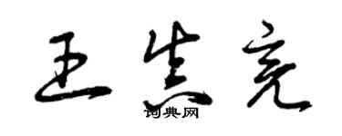 曾慶福王真亮草書個性簽名怎么寫