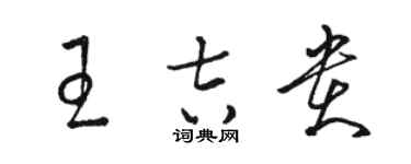 駱恆光王吉貴草書個性簽名怎么寫