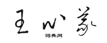 駱恆光王心義草書個性簽名怎么寫