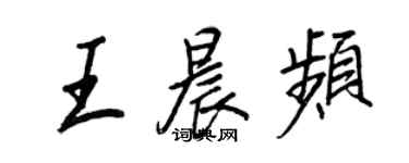 王正良王晨頻行書個性簽名怎么寫