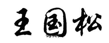 胡問遂王國松行書個性簽名怎么寫