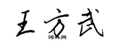 王正良王方武行書個性簽名怎么寫