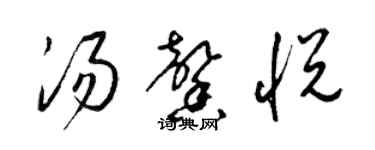 梁錦英湯馨悅草書個性簽名怎么寫