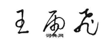 駱恆光王雨飛草書個性簽名怎么寫