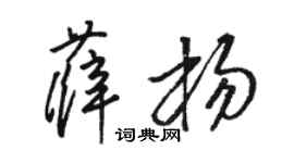 駱恆光薛楊草書個性簽名怎么寫