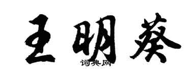 胡問遂王明葵行書個性簽名怎么寫