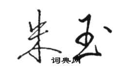 駱恆光朱玉行書個性簽名怎么寫