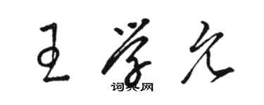 駱恆光王學允草書個性簽名怎么寫