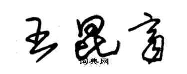 朱錫榮王昆齊草書個性簽名怎么寫