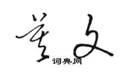 駱恆光莫文草書個性簽名怎么寫